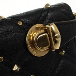 Pre Owned Marc Jacobs Quilted Zip Black Phyton-Effect Leather Wallet