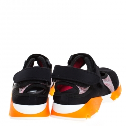 Marni Black Neoprene Cut Out Low-Top Sneakers Size 40