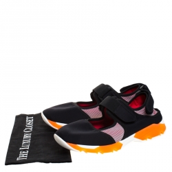 Marni Black Neoprene Cut Out Low-Top Sneakers Size 40