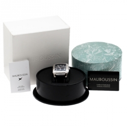 Mauboussin Black Stainless Steel Delit 906 Chronograph Men's Wristwatch 42 mm
