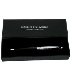 Maurice Lacroix Twist Action Resin Silver Tone Ballpoint Pen