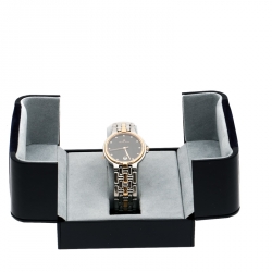 Pre Owned Maurice Lacroix Black Two-Tone Stainless Steel 69637 Men's Wristwatch 34 mm