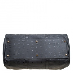 MCM Black Visetos Nylon Large Duffle Bag