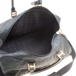 MCM Black Visetos Nylon Large Duffle Bag