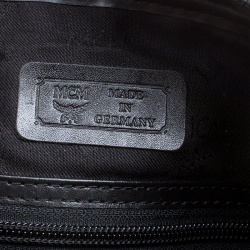 MCM Black Visetos Nylon Large Duffle Bag