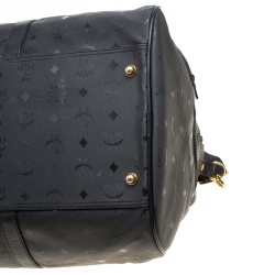 MCM Black Visetos Nylon Large Duffle Bag
