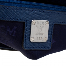 MCM Blue Leather Ottamar Messenger Bag