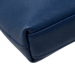 MCM Blue Leather Ottamar Messenger Bag
