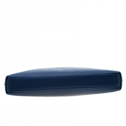 MCM Blue Leather Ottamar Messenger Bag