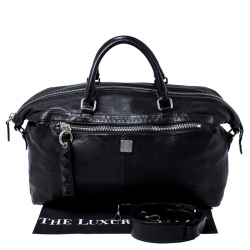 MCM Black Leather Duffle Bag                    