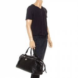 MCM Black Leather Duffle Bag                    