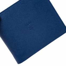 MCM Blue Leather Bifold Wallet