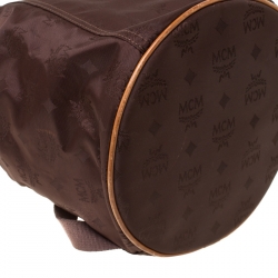 MCM Brown Nylon Sling Backpack