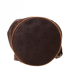 MCM Brown Nylon Sling Backpack