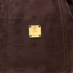 MCM Brown Nylon Sling Backpack