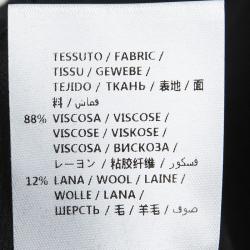 Pre Owned قميص أم سي كيو باي أليكساندر ماكوين أسود بحافة متباينة طويل S