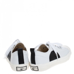 مملوكة مسبقًا حذاء رياضي أم سي كيو باي اليكساندر ماكوين سوالو بليمسول منخفض من أعلى جلد و مطاط أبيض و أسود مقاس 43 مقاس 40