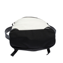 McQ by Alexander McQueen Black/White Nylon and Leather Pocket Backpack