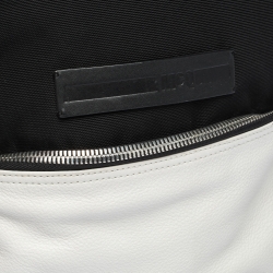 McQ by Alexander McQueen Black/White Nylon and Leather Pocket Backpack