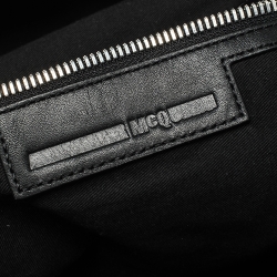 McQ by Alexander McQueen Black/White Nylon and Leather Pocket Backpack