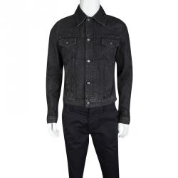مملوكة مسبقًا McQ By Alexander McQueen Faded Black Denim Jacket S