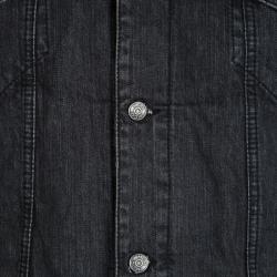 مملوكة مسبقًا McQ By Alexander McQueen Faded Black Denim Jacket S