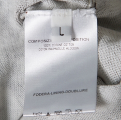 Pre Owned كارديغان أم سي كيو باي أليكساندر ماكوين قطن بنقوش ذباب رصاصي فاتح L