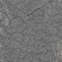 مملوكة مسبقًا McQ by Alexander McQueen Grey Crinkle Effect Faux Wrap Collar Pullover M