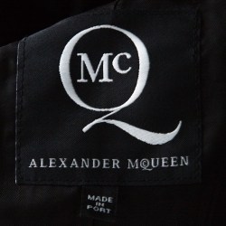 مملوكة مسبقًا McQ by Alexander McQueen Navy Blue Slim Fit Tuxedo Jacket M 