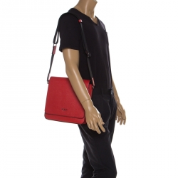 Michael Kors Ruby Saffiano Leather Harrison Messenger Bag