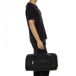 Michael Kors Black Signature Coated Canvas XL Travel Duffle Bag