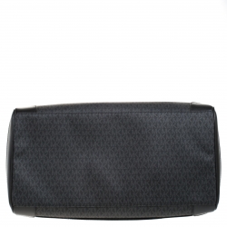 Michael Kors Black Signature Coated Canvas XL Travel Duffle Bag