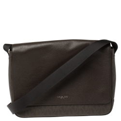 Michael Kors Brown Signature Coated Canvas and Leather Jet Set Messenger Bag