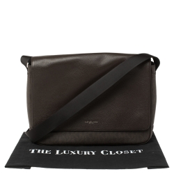 Michael Kors Brown Signature Coated Canvas and Leather Jet Set Messenger Bag