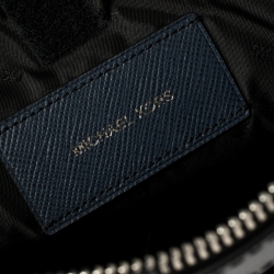 Michael Kors Navy Blue Leather Harrson Briefcase