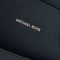 Michael Kors Navy Blue Leather Harrson Briefcase