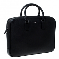 Michael Kors Black Leather Russel Briefcase 