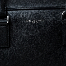 Michael Kors Black Leather Russel Briefcase 