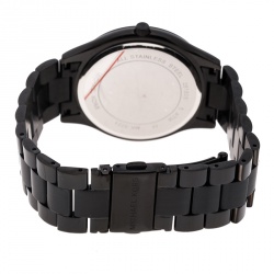 Michael Kors Black PVD Coated Steel Slim Runway MK221 Men's Wristwatch 42 mm