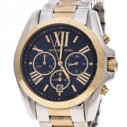Michael Kors Rose Blue Two Tone Steel Bradshaw Chronograph MK5976 Men's Wristwatch 43 mm