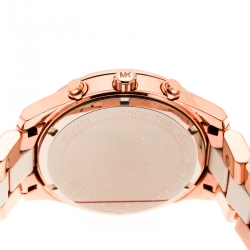 Michael Kors White Rose Gold Plated Steel Briar MK6467 Men's Wristwatch 40MM