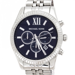 Michael Kors Navy Blue Stainless Steel Lexington MK8280 Men's Wristwatch 45 mm
