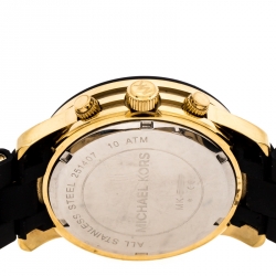 Michael Kors Black Gold Plated Steel Runway MK5191 Men's Wristwatch 39 mm