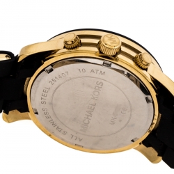 Michael Kors Black Gold Plated Steel Runway MK5191 Men's Wristwatch 39 mm