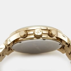 Michael Kors Champagne Gold Plated Stainless Steel Runway MK8077 Men's Wristwatch 45 mm