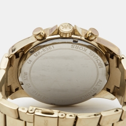 Michael Kors Grey Gold Plated Stainless Steel Gage MK8361 Men's Wristwatch 45 mm