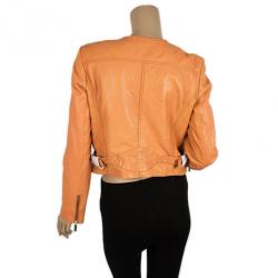 MICHAEL Michael Kors Orange Leather Jacket M