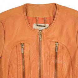 MICHAEL Michael Kors Orange Leather Jacket M