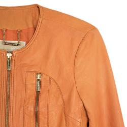 MICHAEL Michael Kors Orange Leather Jacket M