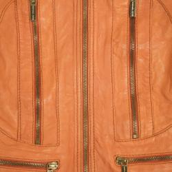 MICHAEL Michael Kors Orange Leather Jacket M